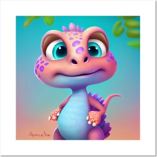 Baby Dinosaur Dino Bambino - Amelia Posters and Art